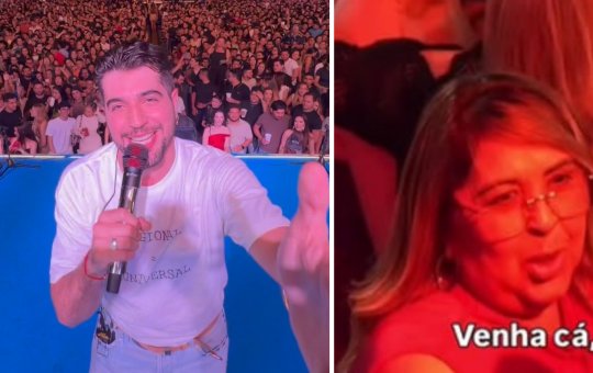 “Se ela criou o Nattanzinho, cria eu”: fã tenta conquistar mãe de Nattan durante show