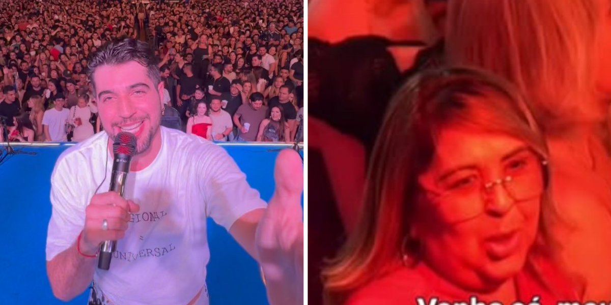 “Se ela criou o Nattanzinho, cria eu”: fã tenta conquistar mãe de Nattan durante show