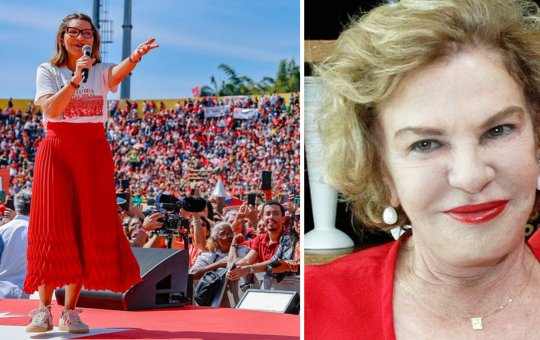 Janja homenageia Dona Marisa em ato de lançamento de campanha de Lula