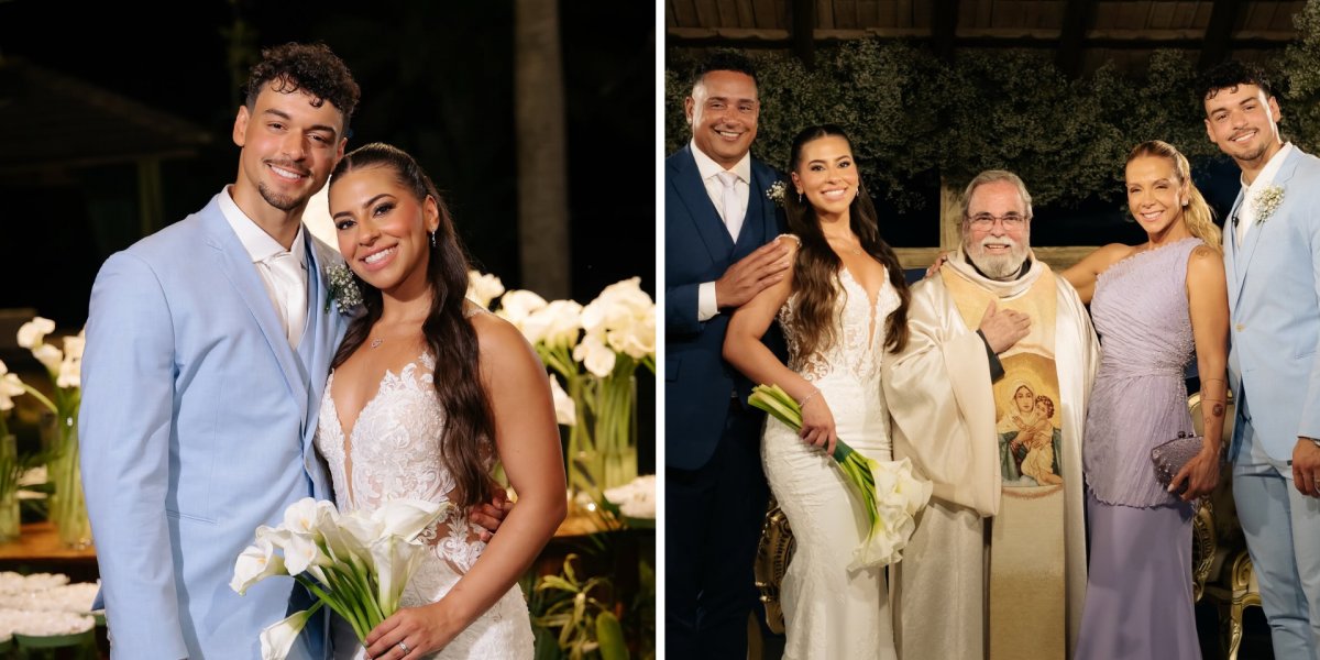 Filho de Xanddy e Carla Perez, Victor Alexandre se casa com Jarline Batista na Bahia