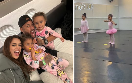 Neymar se emociona ao ver apresentação de balé da filha Mavie