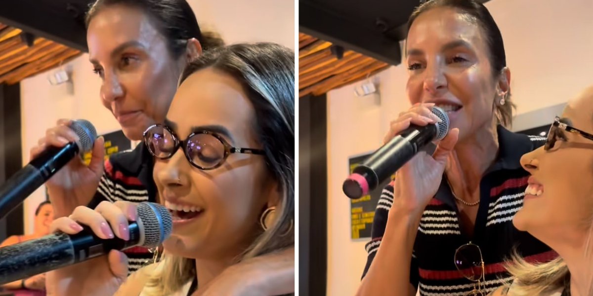 Ivete Sangalo faz apresentação surpresa com banda de pagode em restaurante de Salvador