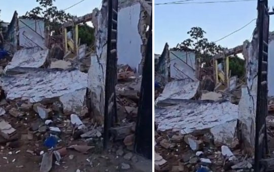 Explosão de botijão de gás deixa três feridos e atinge casas no interior da Bahia