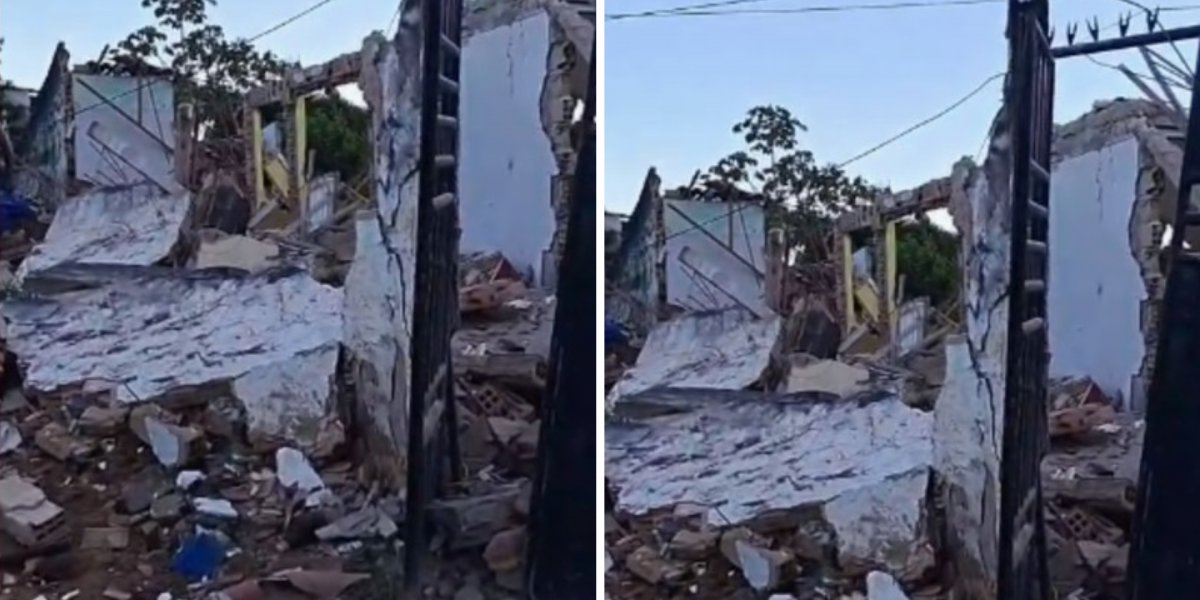 Explosão de botijão de gás deixa três feridos e atinge casas no interior da Bahia