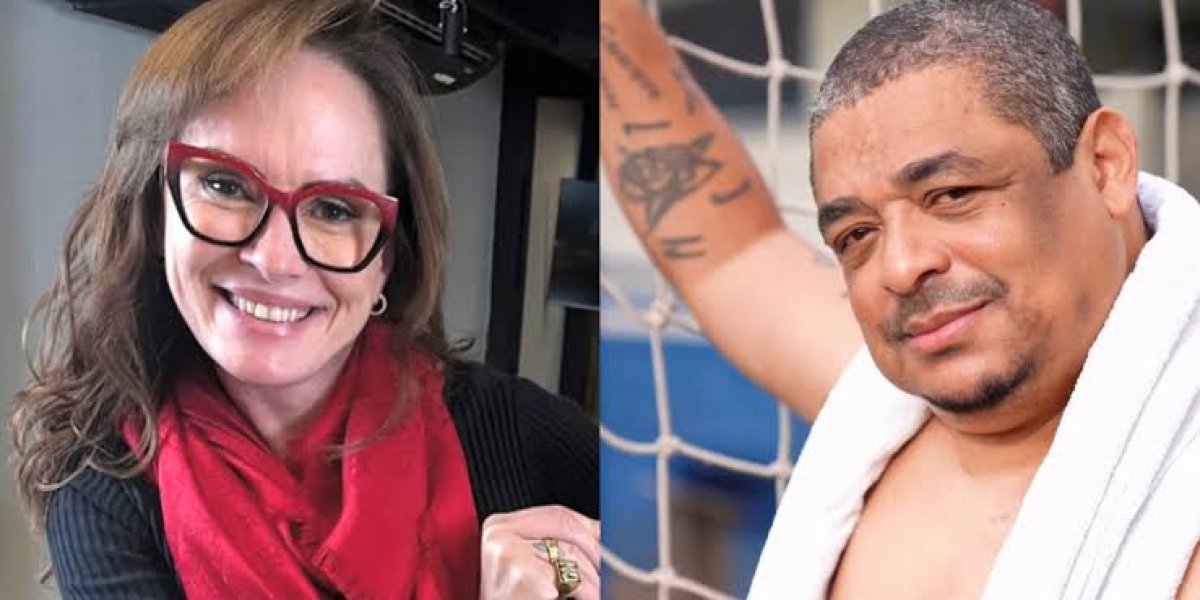 Núbia Oliiver revela intimidade com Vampeta e diz: “Umas cinco horas. Jogador de futebol é assim”