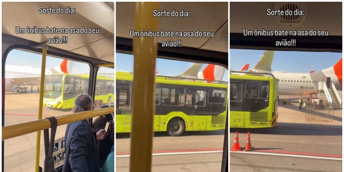 Ônibus atinge asa de avião da Gol durante embarque em aeroporto de Guarulhos