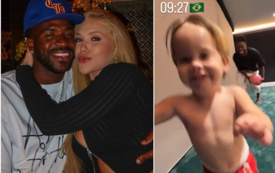 Virginia Fonseca se derrete ao ver Vini Jr. jogando bola com filho caçula