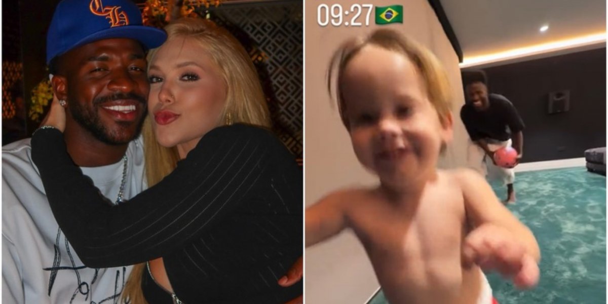 Virginia Fonseca se derrete ao ver Vini Jr. jogando bola com filho caçula