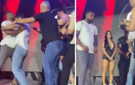 Davi e Rico Melquiades trocam socos durante encarada para luta no Rancho do Maia