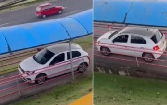 Carro que invadiu passarela de pedestres em Salvador era conduzido por adolescente