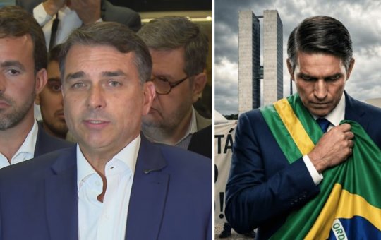 Flávio Bolsonaro se irrita ao ser cobrado sobre contrato de filme sobre o pai