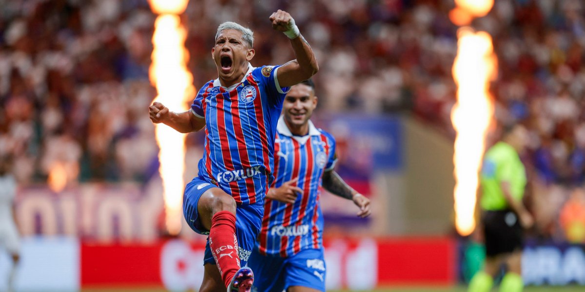 Com dois gols de Erick Pulga, Bahia vence o Internacional