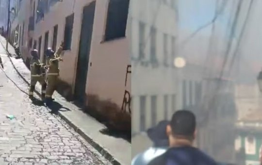 Incêndio atinge casarão no Centro Histórico de Salvador e famílias precisam deixar imóvel