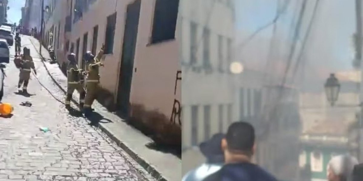Incêndio atinge casarão no Centro Histórico de Salvador e famílias precisam deixar imóvel