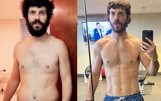 Antes e depois: Diogo Defante mostra mudança no corpo e desabafa sobre fase delicada