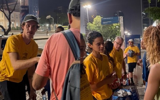 Bruna Marquezine e Shawn Mendes participam de ação solidária no Rio