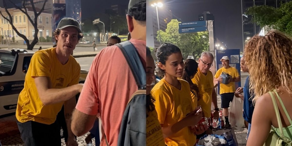 Bruna Marquezine e Shawn Mendes participam de ação solidária no Rio