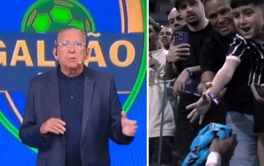 Galvão Bueno pede punição a torcedores após criança ser hostilizada por ganhar camisa de Neymar