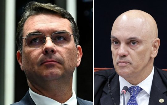 Flávio Bolsonaro pede renúncia de Alexandre de Moraes após relatório da PF sobre Vorcaro