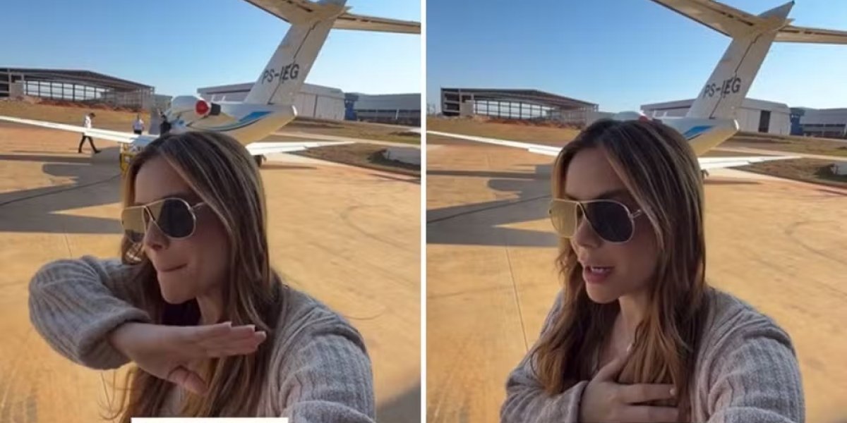 Avião com cantora Mariana Fagundes faz pouso de emergência em Goiânia