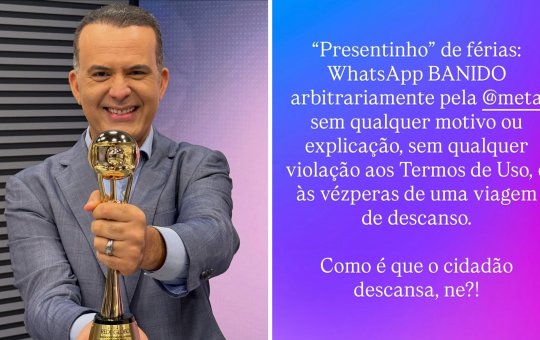 Apresentador da TV Bahia tem WhatsApp banido e detona empresa responsável: 'Sem qualquer motivo'