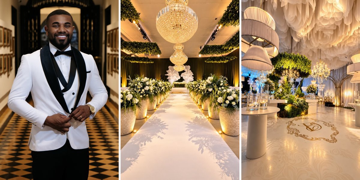 Casamento de Davi Brito chama atenção pela decoração luxuosa