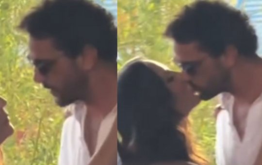 Ivete Sangalo e namorado se beijam antes de show da cantora em Portugal