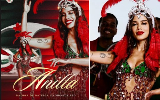 Anitta mostra gingado em primeiro registro como rainha de bateria da Grande Rio