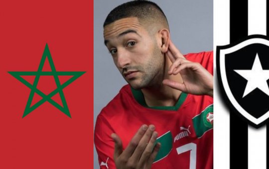 Do país da estrela para o clube da estrela: Ziyech, craque marroquino, desembarca no Rio para assinar com o Botafogo