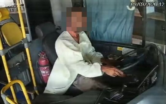 Paciente foge de hospital de jaleco, furta ônibus e é preso após dirigir em zigue-zague