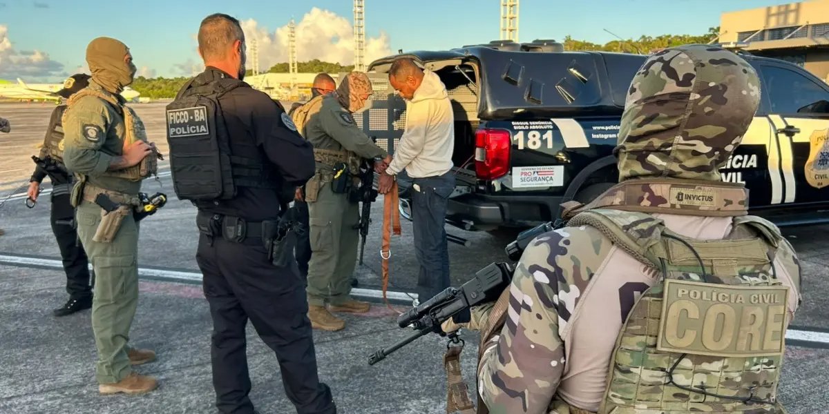 Líderes de facções são presos em três estados brasileiros pelas forças de segurança da Bahia