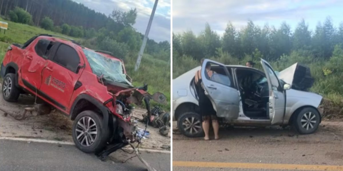 Acidente entre quatro veículos deixa quatro mortos e sete feridos no sul da Bahia