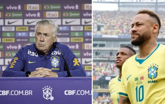 Ancelotti confirma que Neymar não deve mais jogar pela Seleção Brasileira: "Já confirmou que não quer voltar à Seleção"