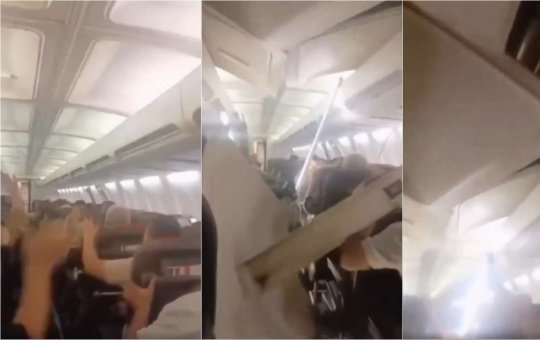 Teto de Boeing 737 cai sobre passageiros durante pouso de emergência no Irã