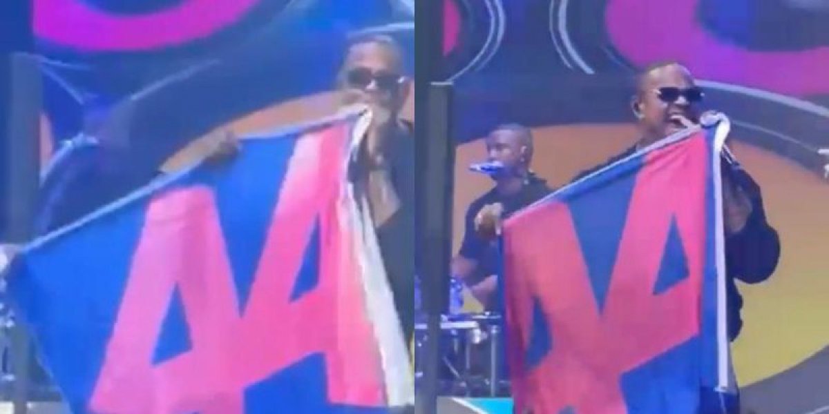 Léo Santana declara apoio a ACM Neto e levanta bandeira com número 44 em Salvador
