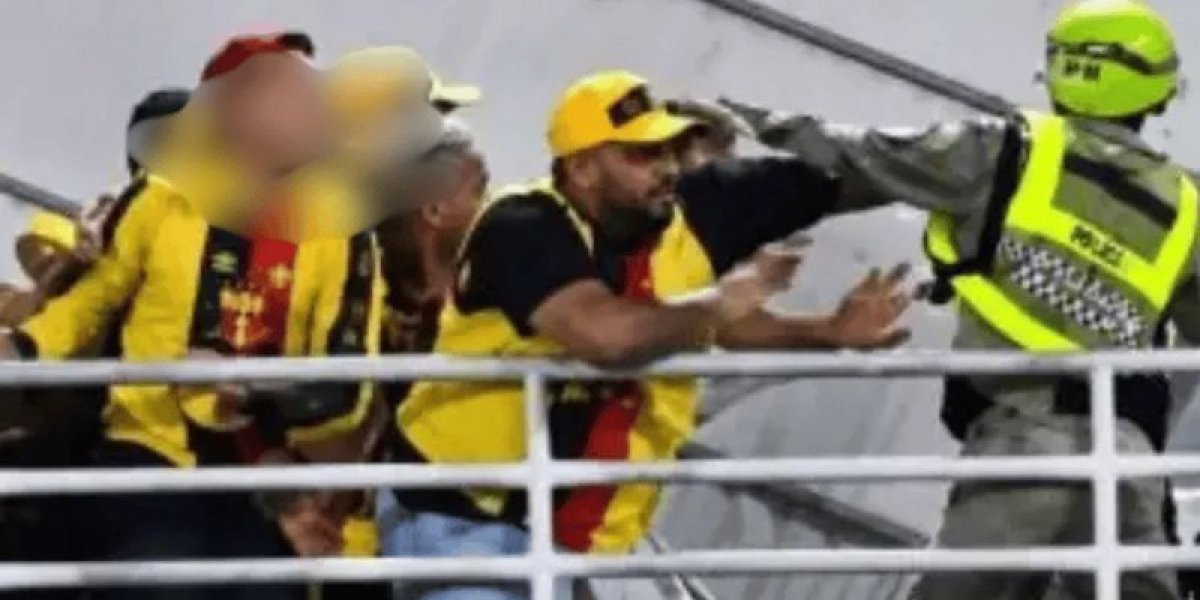 Torcedor do Sport é preso após agredir policial durante confusão em jogo contra o CRB