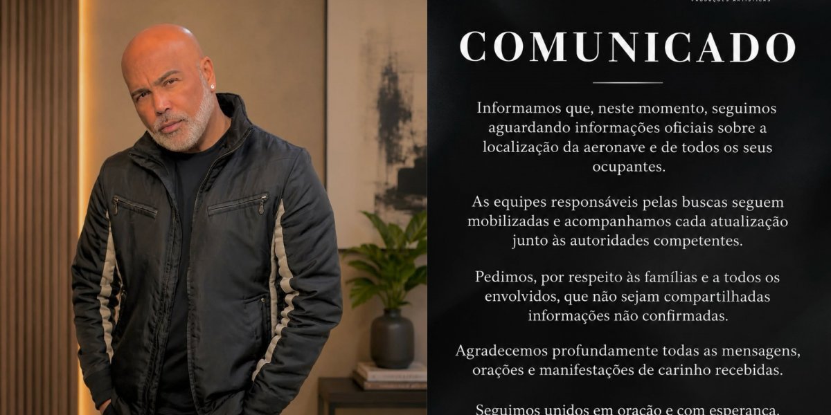 Perfil da dupla Rick e Renner se pronuncia após desaparecimento de helicóptero com cantor