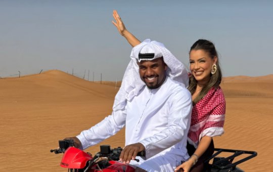 Davi Brito brinca com dificuldade de falar inglês durante lua de mel em Dubai