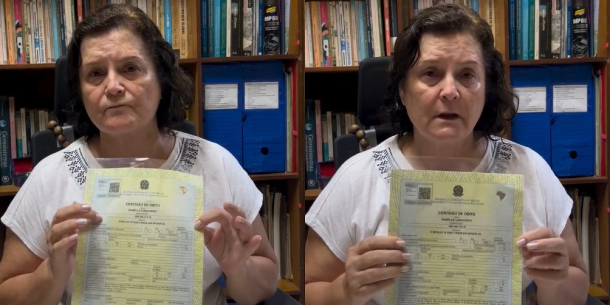 Mãe de Isabelle Caracristi se emociona ao receber certidão de óbito da filha: “Jamais passou pela minha cabeça”
