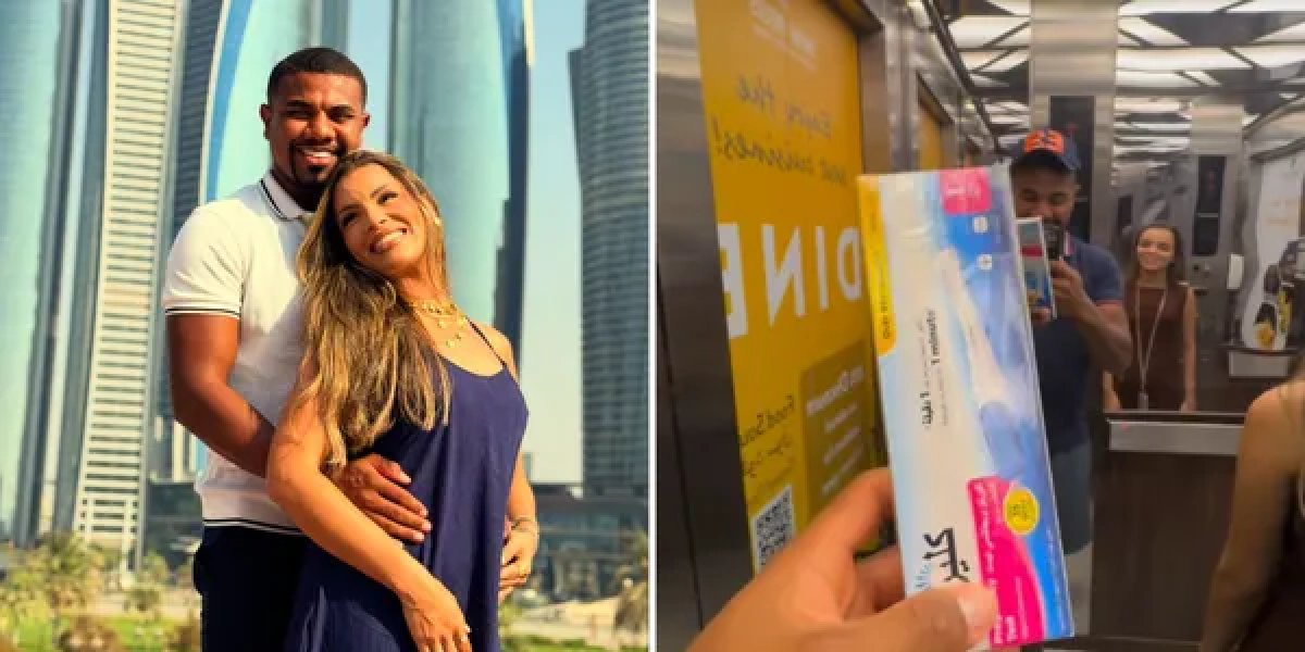 Vem bebê aí? Davi Brito compra teste de gravidez para esposa durante lua de mel em Dubai