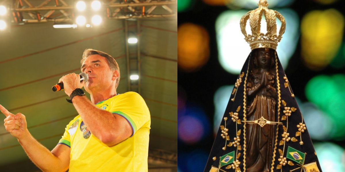 Flávio Bolsonaro acusa GloboNews de potencializar fake news sobre Nossa Senhora Aparecida