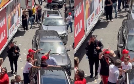 Janja dança e pula ao lado de Lula durante caminhada de campanha no Recife