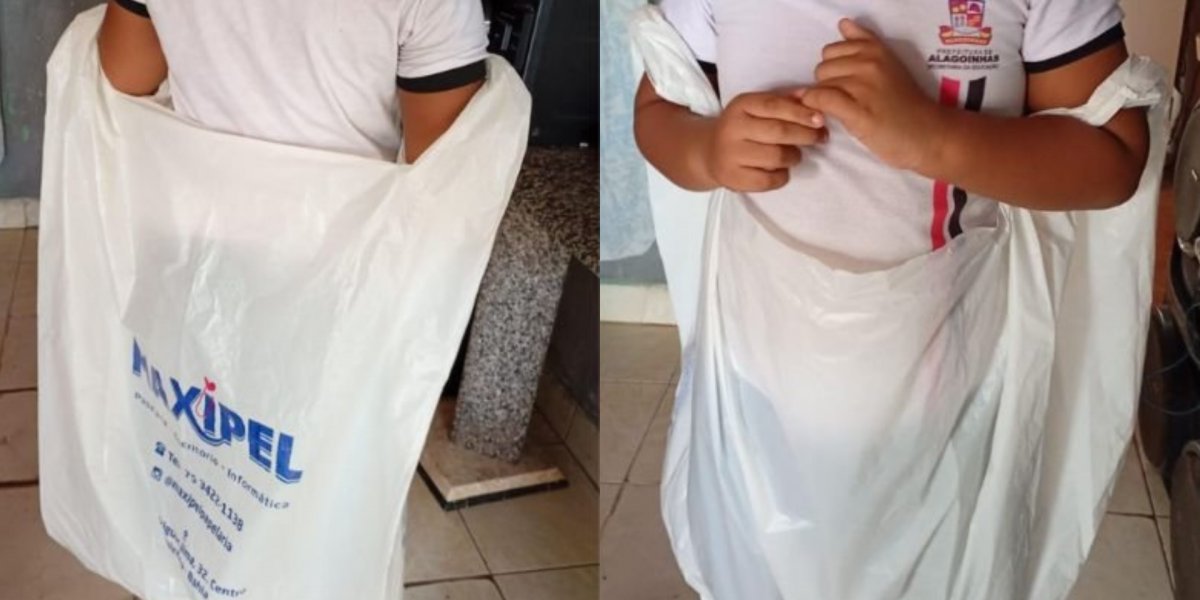 Escola na Bahia coloca criança autista dentro de saco plástico para evitar sujeira em transporte