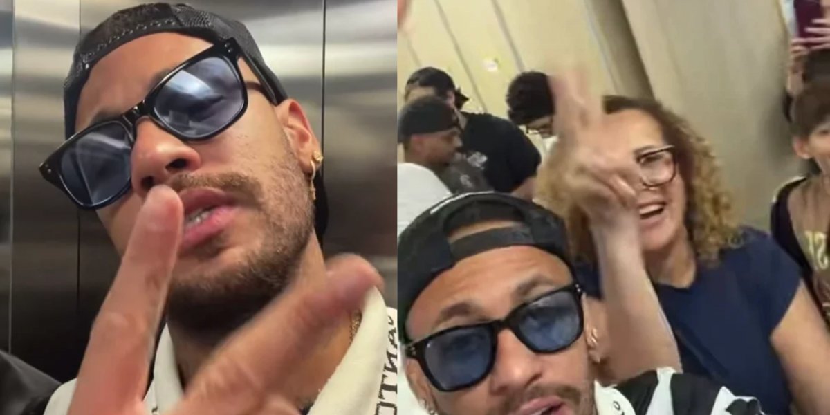 Neymar faz sinal de dois ao votar de camisa do Santos e causa tumulto em seção eleitoral