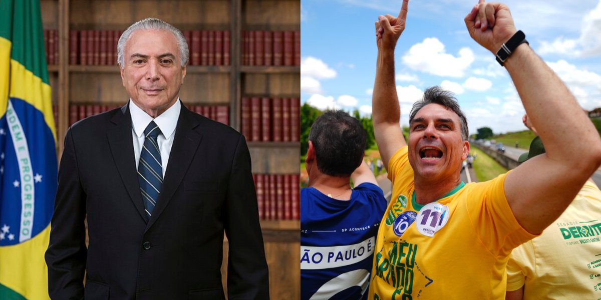 Michel Temer declara apoio a Flávio Bolsonaro no segundo turno e fala em “mudança”