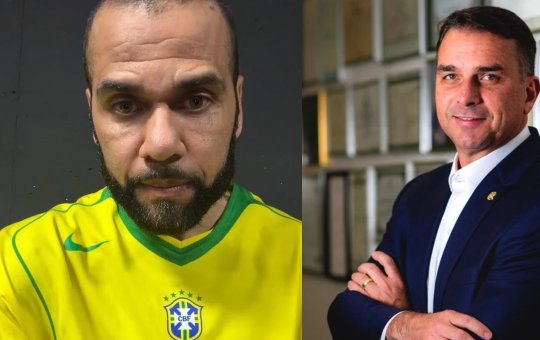 Daniel Alves cita “Espírito Santo” ao declarar apoio a Flávio Bolsonaro