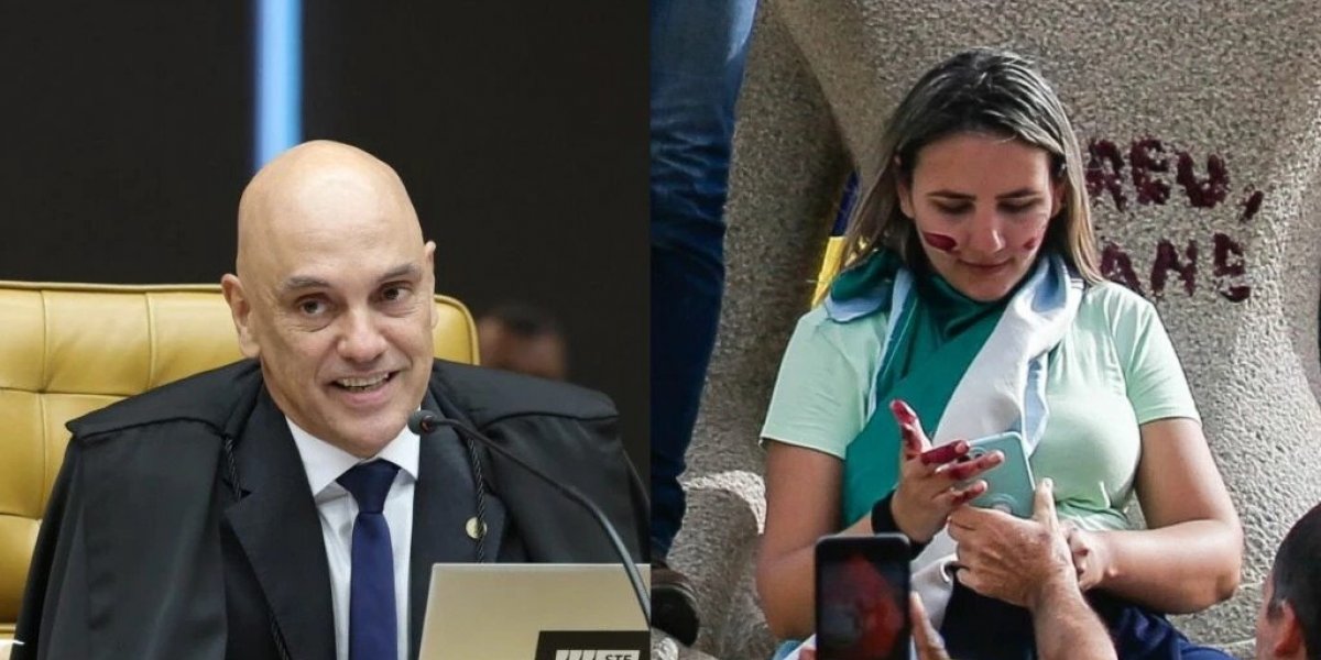 Moraes autoriza “Débora do Batom”, condenada pelo 8 de Janeiro, a cumprir pena no semiaberto