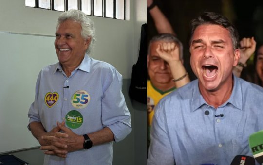 Ronaldo Caiado declara apoio a Flávio Bolsonaro no segundo turno e promete mobilização em Goiás