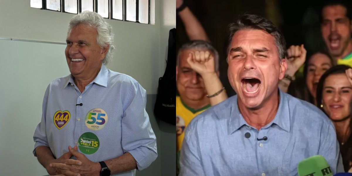 Ronaldo Caiado declara apoio a Flávio Bolsonaro no segundo turno e promete mobilização em Goiás