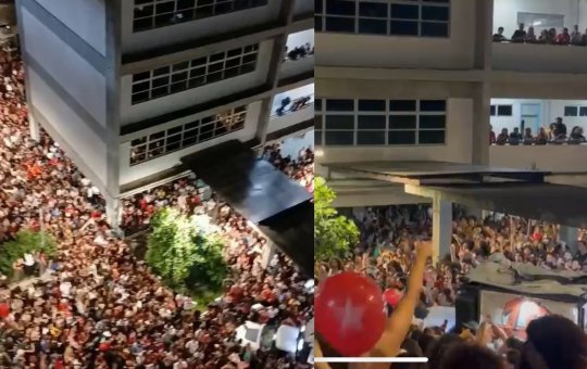 Estudantes da UFBA se mobilizam e fazem ato pró-Lula pelas ruas de Salvador